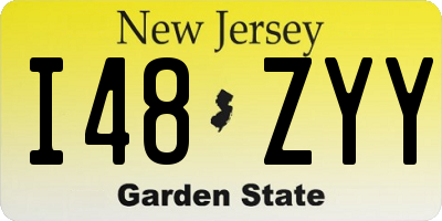 NJ license plate I48ZYY