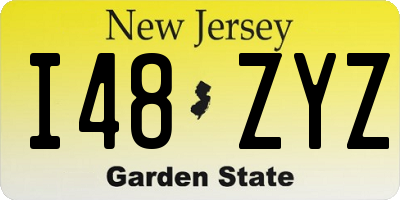 NJ license plate I48ZYZ