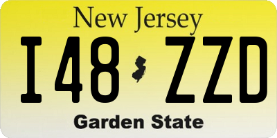 NJ license plate I48ZZD