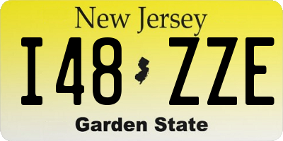 NJ license plate I48ZZE