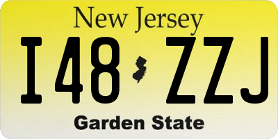 NJ license plate I48ZZJ