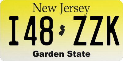 NJ license plate I48ZZK