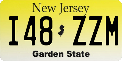 NJ license plate I48ZZM