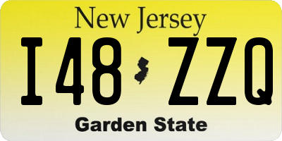NJ license plate I48ZZQ