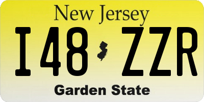 NJ license plate I48ZZR