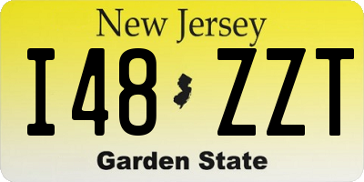 NJ license plate I48ZZT