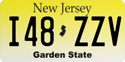 NJ license plate I48ZZV