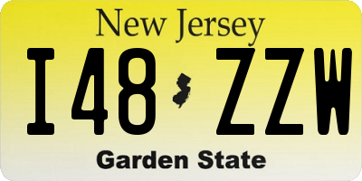 NJ license plate I48ZZW