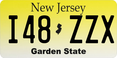NJ license plate I48ZZX