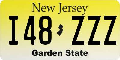 NJ license plate I48ZZZ