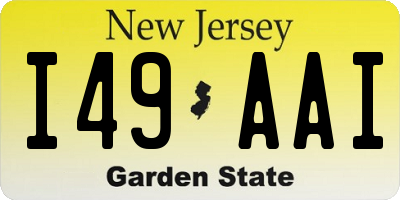 NJ license plate I49AAI
