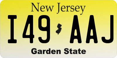 NJ license plate I49AAJ