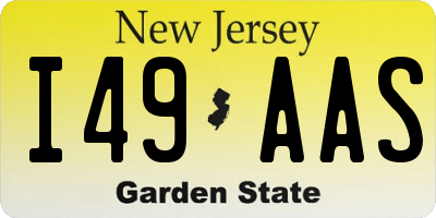 NJ license plate I49AAS