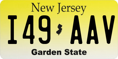 NJ license plate I49AAV