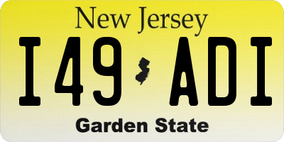 NJ license plate I49ADI