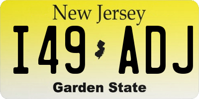 NJ license plate I49ADJ