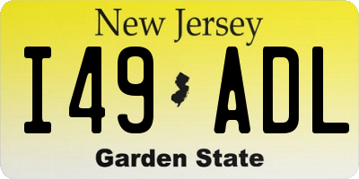 NJ license plate I49ADL
