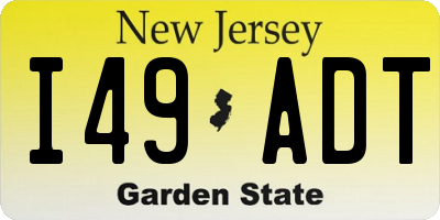 NJ license plate I49ADT