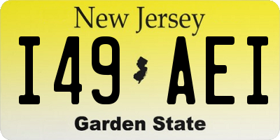 NJ license plate I49AEI
