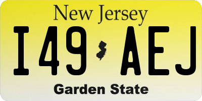 NJ license plate I49AEJ