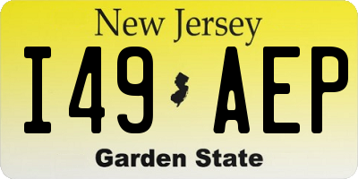 NJ license plate I49AEP