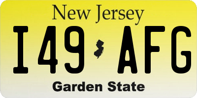 NJ license plate I49AFG