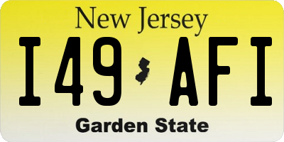 NJ license plate I49AFI