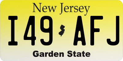 NJ license plate I49AFJ