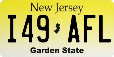 NJ license plate I49AFL