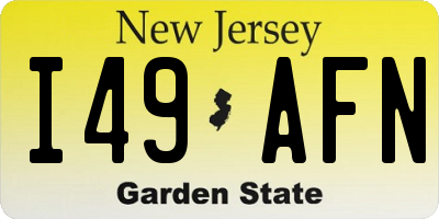 NJ license plate I49AFN