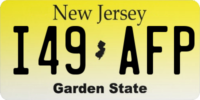 NJ license plate I49AFP