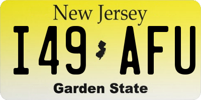 NJ license plate I49AFU