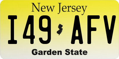 NJ license plate I49AFV