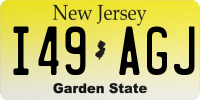 NJ license plate I49AGJ