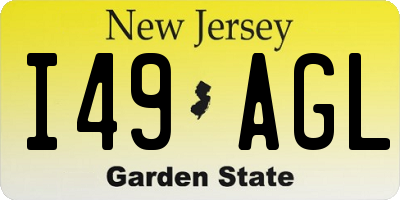 NJ license plate I49AGL