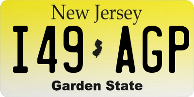 NJ license plate I49AGP
