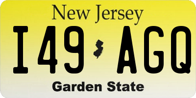 NJ license plate I49AGQ