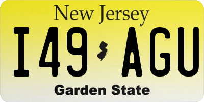 NJ license plate I49AGU