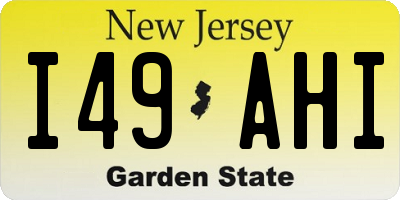 NJ license plate I49AHI