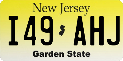 NJ license plate I49AHJ