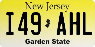 NJ license plate I49AHL
