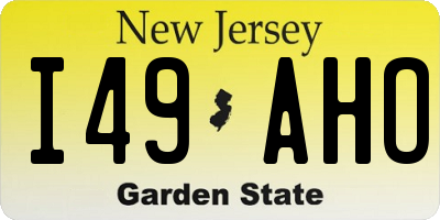 NJ license plate I49AHO