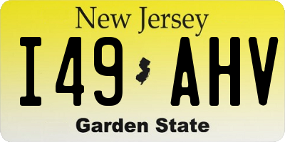 NJ license plate I49AHV
