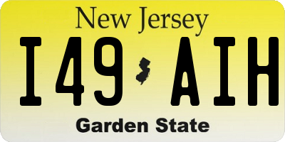 NJ license plate I49AIH