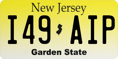 NJ license plate I49AIP