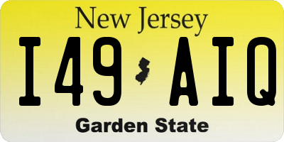 NJ license plate I49AIQ