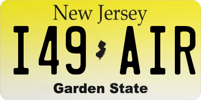 NJ license plate I49AIR