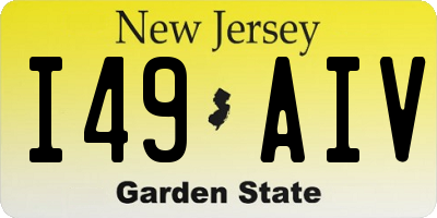 NJ license plate I49AIV