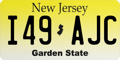 NJ license plate I49AJC