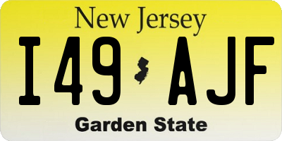 NJ license plate I49AJF